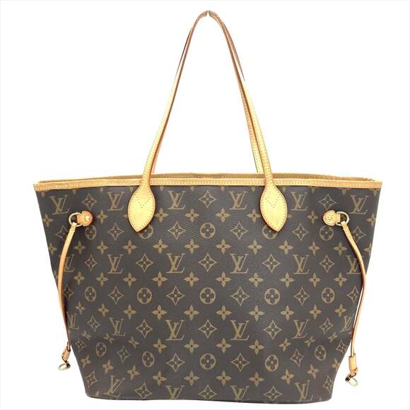 LOUIS VUITTON Authentic Brown Monogram Canvas Neverfull MM Tote Bag - Picture 3 of 10